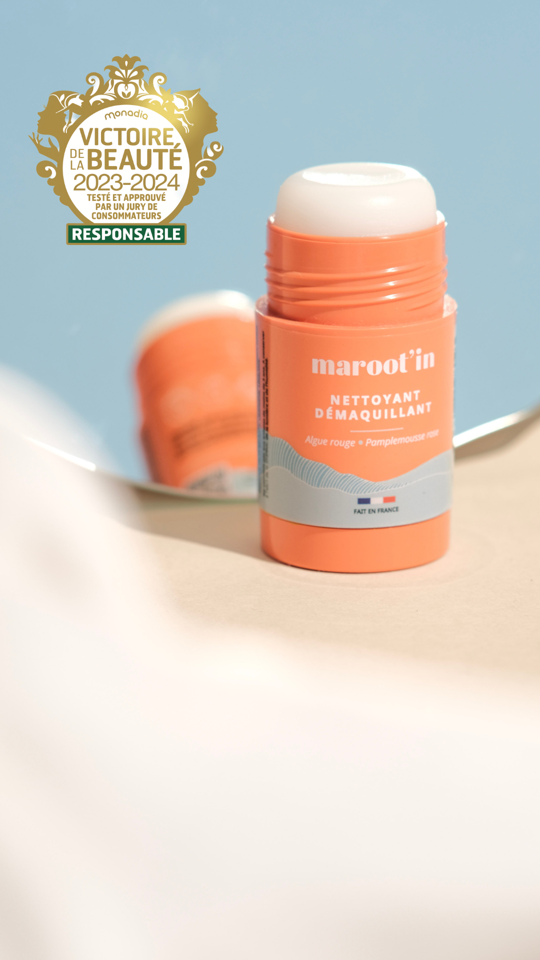 Nettoyant démaquillant cosmétique solide et durable, victoire de la beauté catégorie responsable