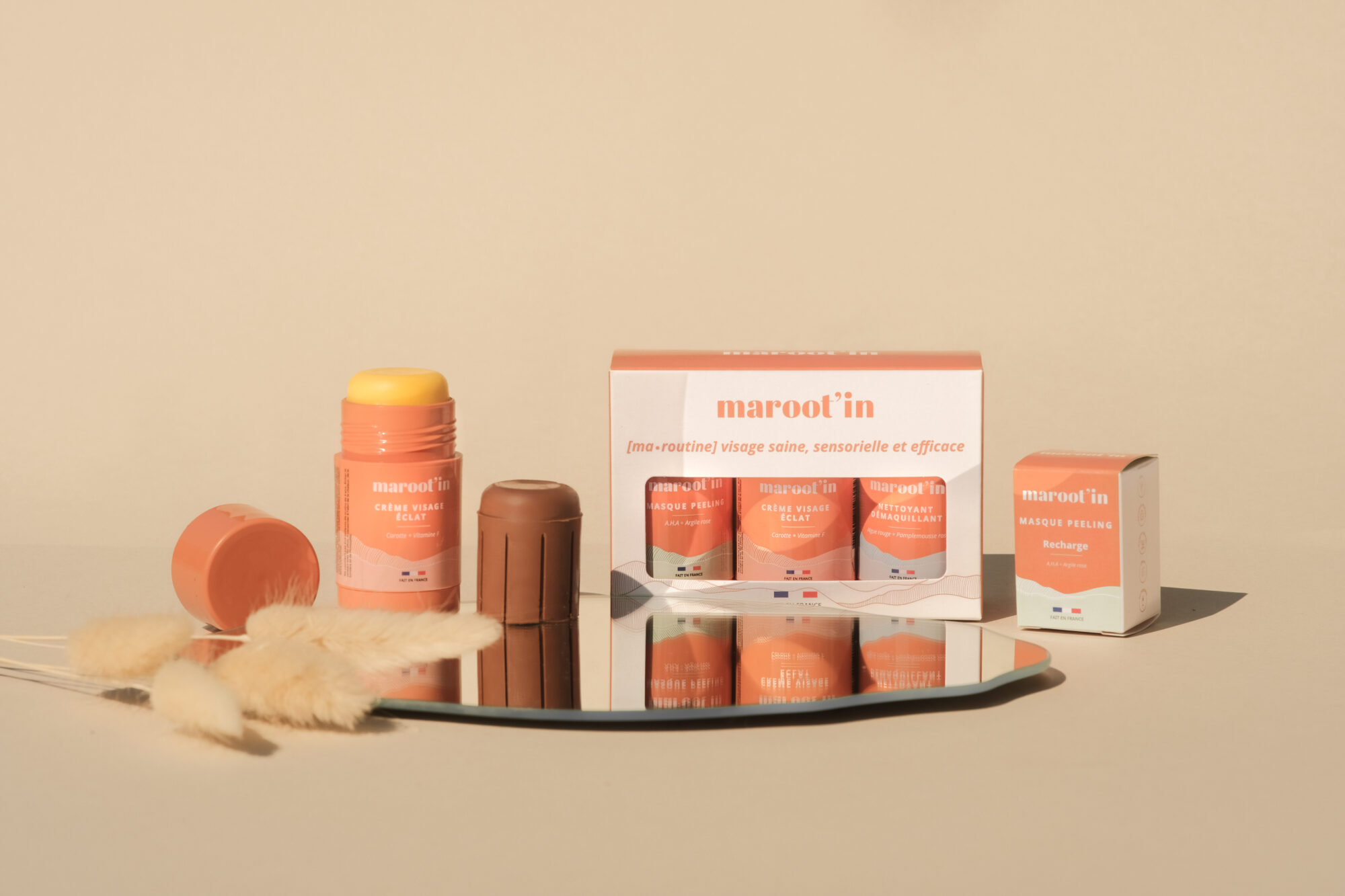Maroot'in cosmétiques solides made in Lyon, disponibles en lot