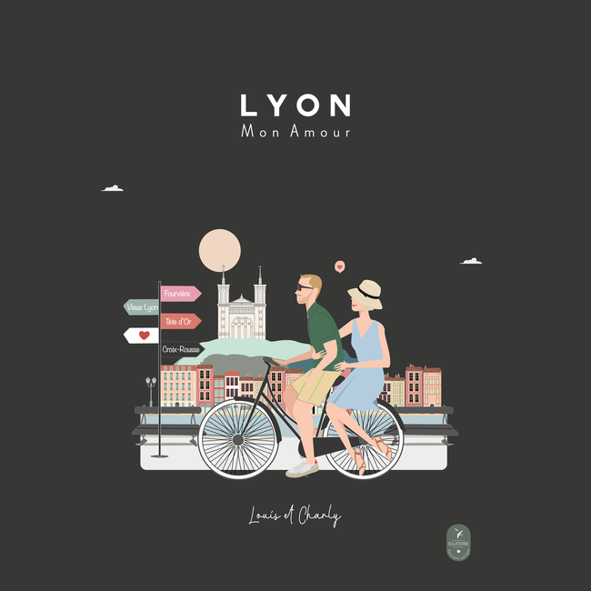 Affiche art de vivre - Lyon Mon Amour