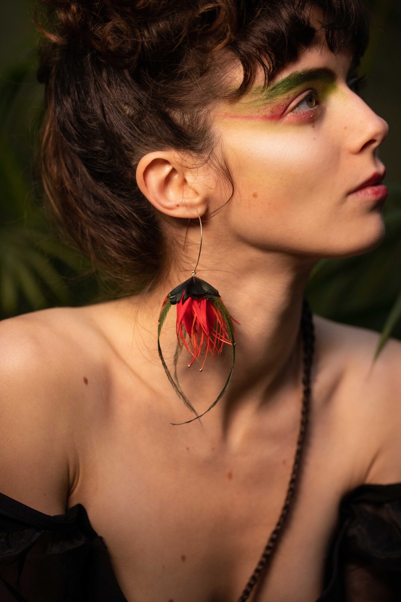 Boucles d'oreilles en plumes de faisan
