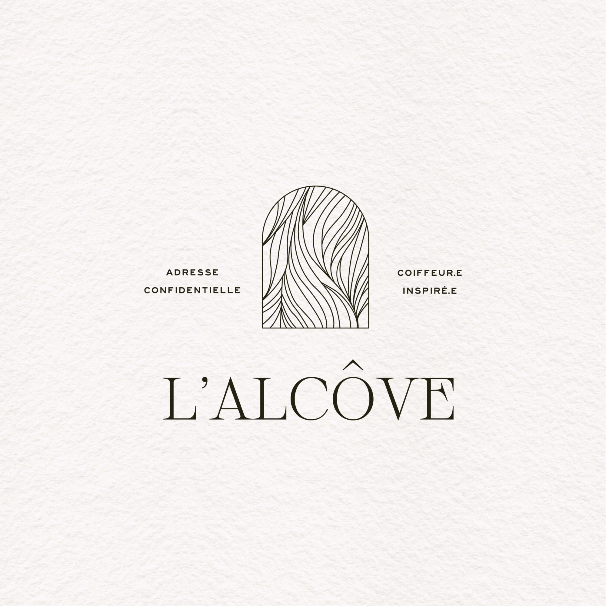 Logo de l'Alcove, un salon de coiffure inspiré