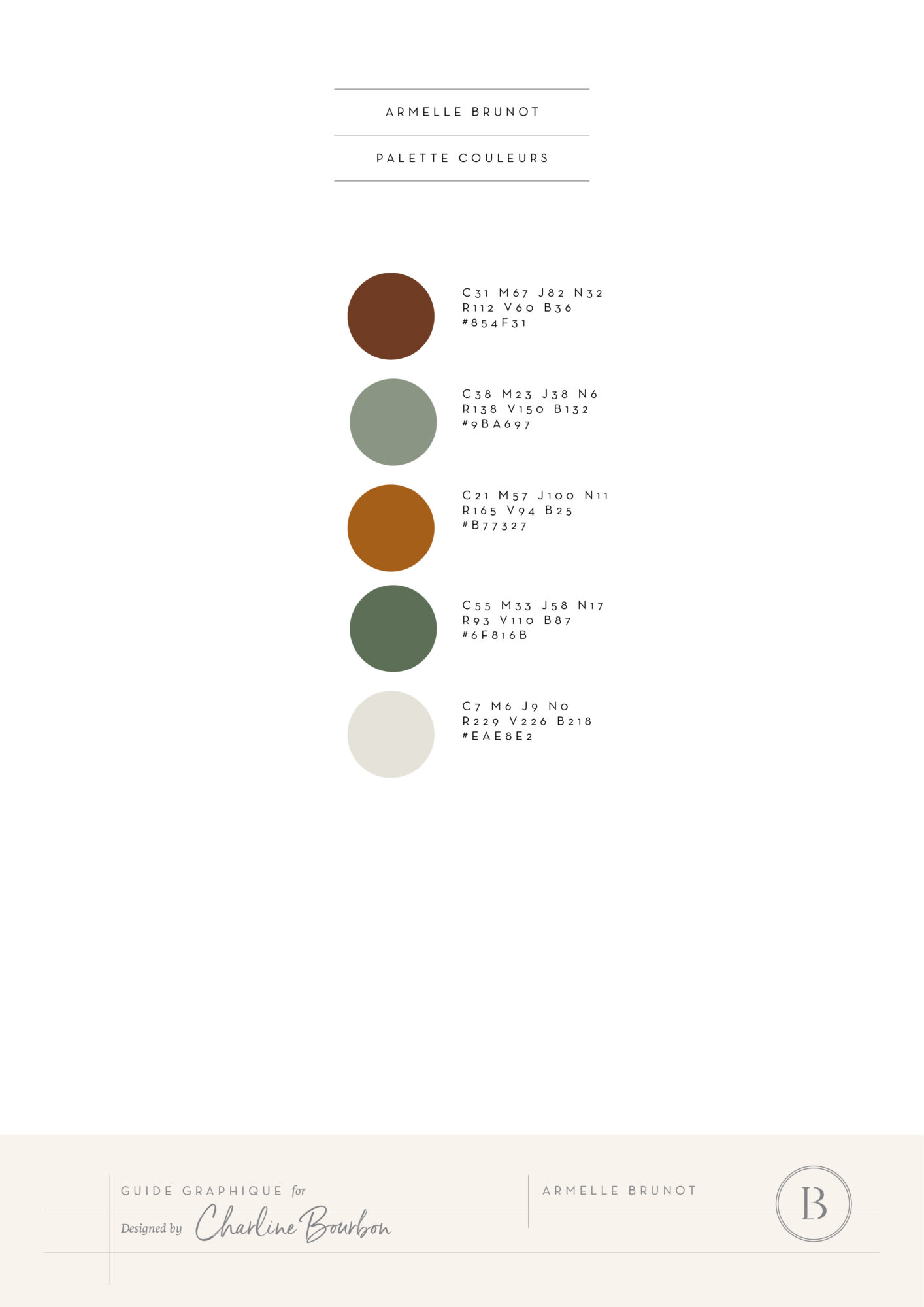 palette chromatique image de marque élégante