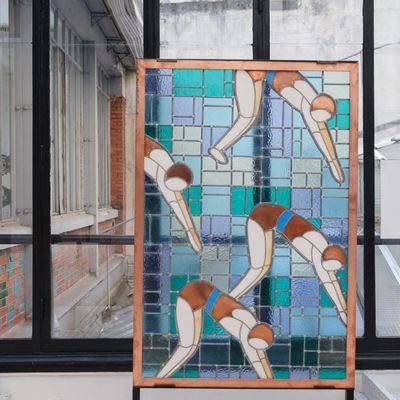 Tableau Isabelle Adragna créatrice vitraux décoratifs